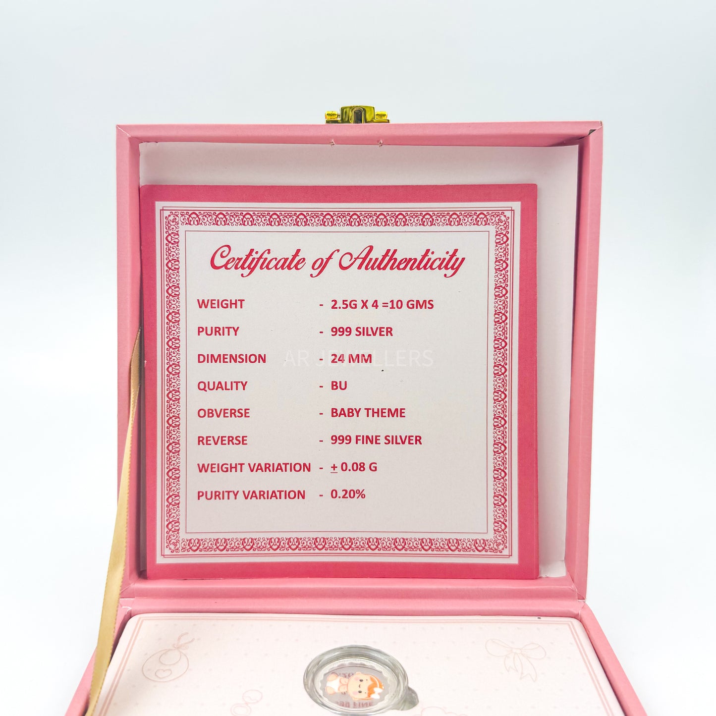 Pure Silver Baby Coin Set – Adorable 4 Coin Gift Box for Newborns | Perfect It's a Boy/Girl Baby Shower Keepsake | Cherish Birth Memories