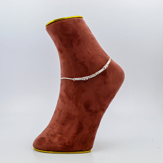 Silver Anklet for Women – Minimalist Payal, Everyday Foot Accessory