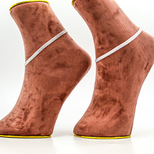 Silver Anklet for Women – Minimalist Payal, Everyday Foot Accessory