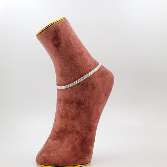 Silver Anklet for Women – Minimalist Payal, Everyday Foot Accessory