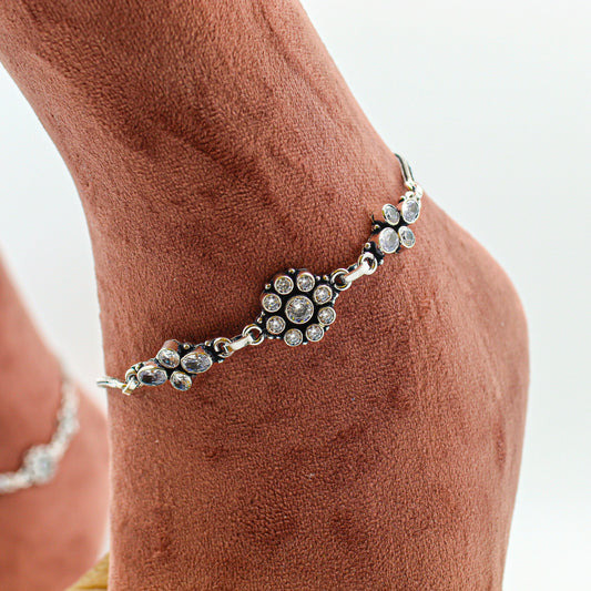 925 Silver Anklet for Women – Minimalist Payal, Everyday Foot Accessory