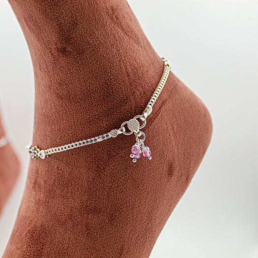 Silver Anklet for Women – Minimalist Payal, Everyday Foot Accessory