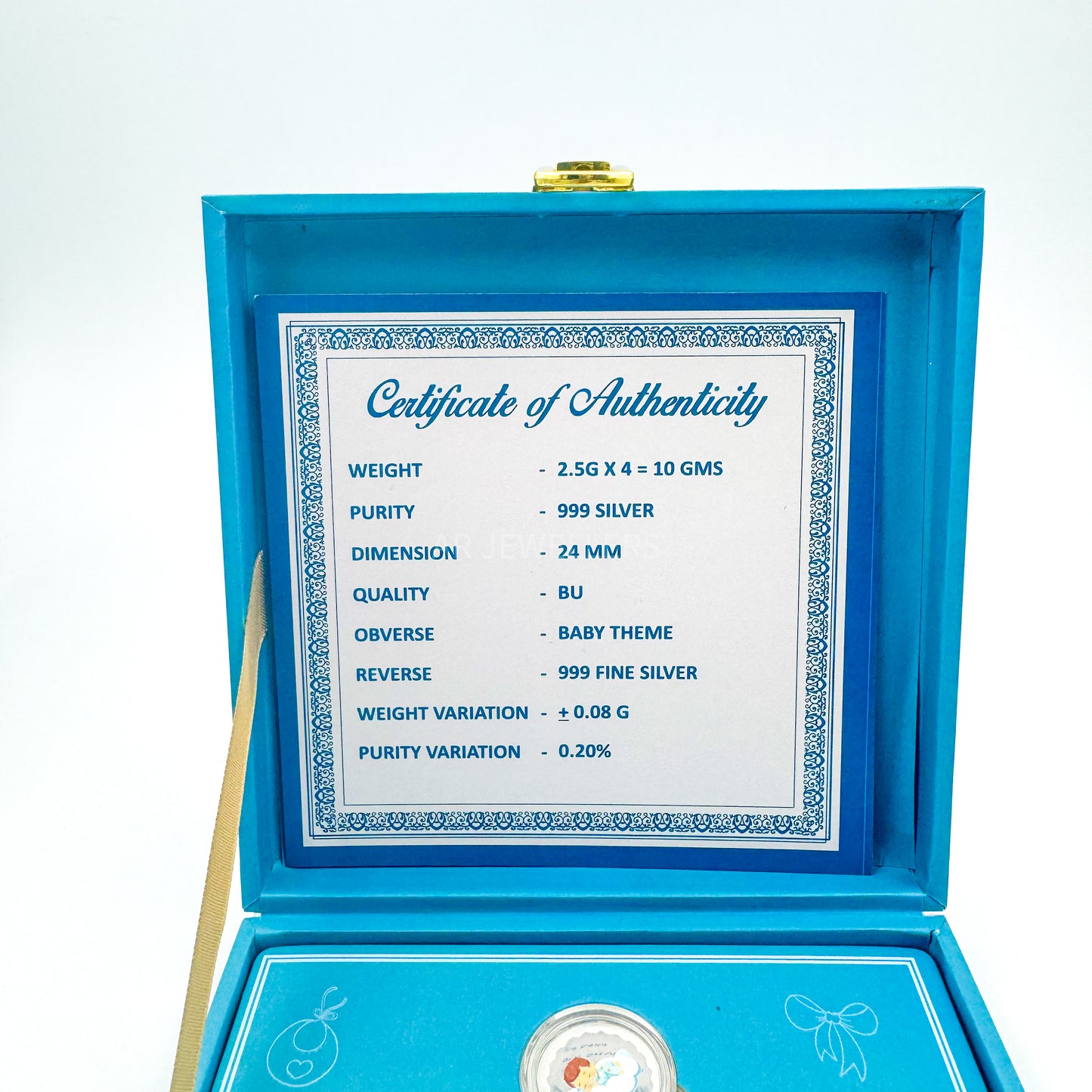 Pure Silver Baby Coin Set – Adorable 4 Coin Gift Box for Newborns | Perfect It's a Boy/Girl Baby Shower Keepsake | Cherish Birth Memories