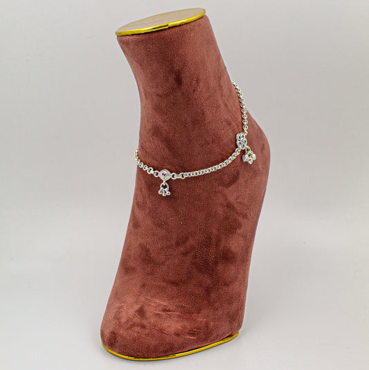 Silver Anklet for Women – Minimalist Payal, Everyday Foot Accessory