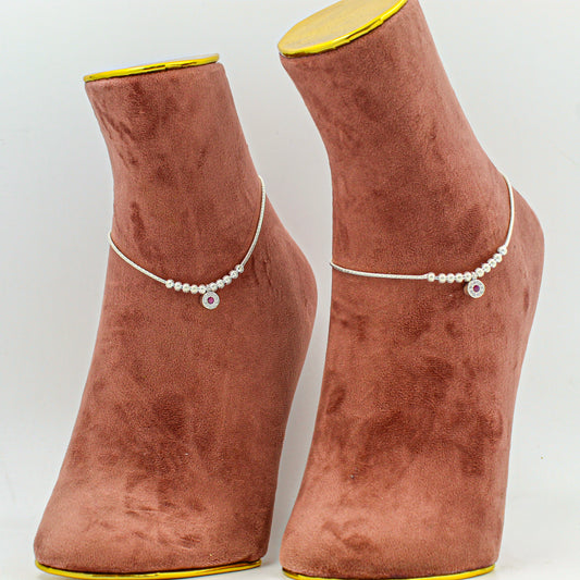 Silver Anklet for Women – Minimalist Payal, Everyday Foot Accessory