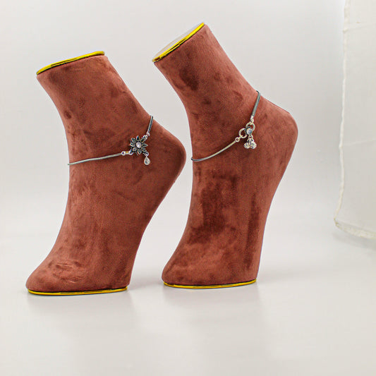 Silver Anklet for Women – Minimalist Payal, Everyday Foot Accessory