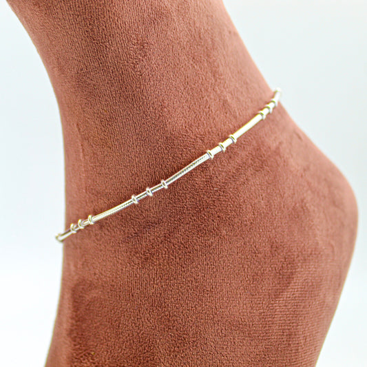 Silver Anklet for Women – Minimalist Payal, Everyday Foot Accessory