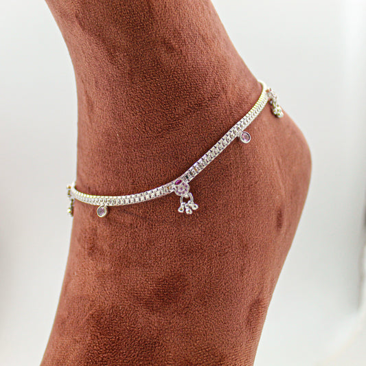 Silver Anklet for Women – Minimalist Payal, Everyday Foot Accessory