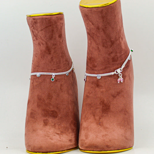Silver Anklet for Women – Minimalist Payal, Everyday Foot Accessory