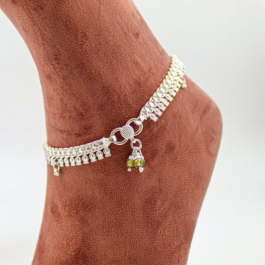 Silver Anklet for Women – Minimalist Payal, Everyday Foot Accessory