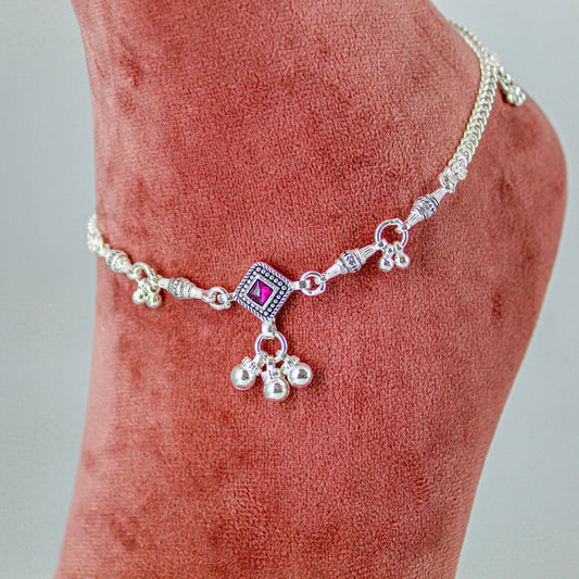 Silver Anklet for Women – Minimalist Payal, Everyday Foot Accessory