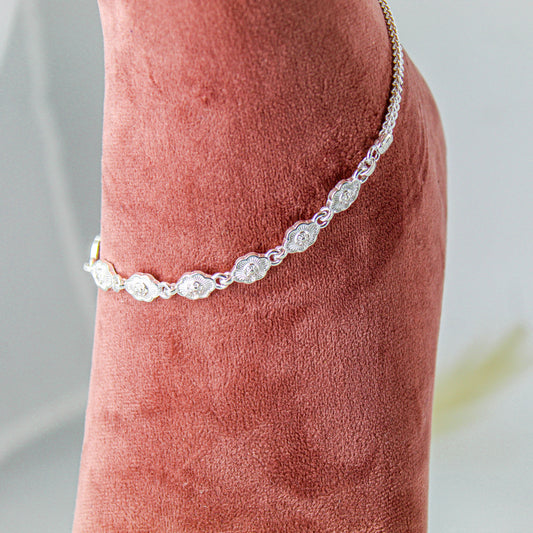 Silver Anklet for Women – Minimalist Payal, Everyday Foot Accessory