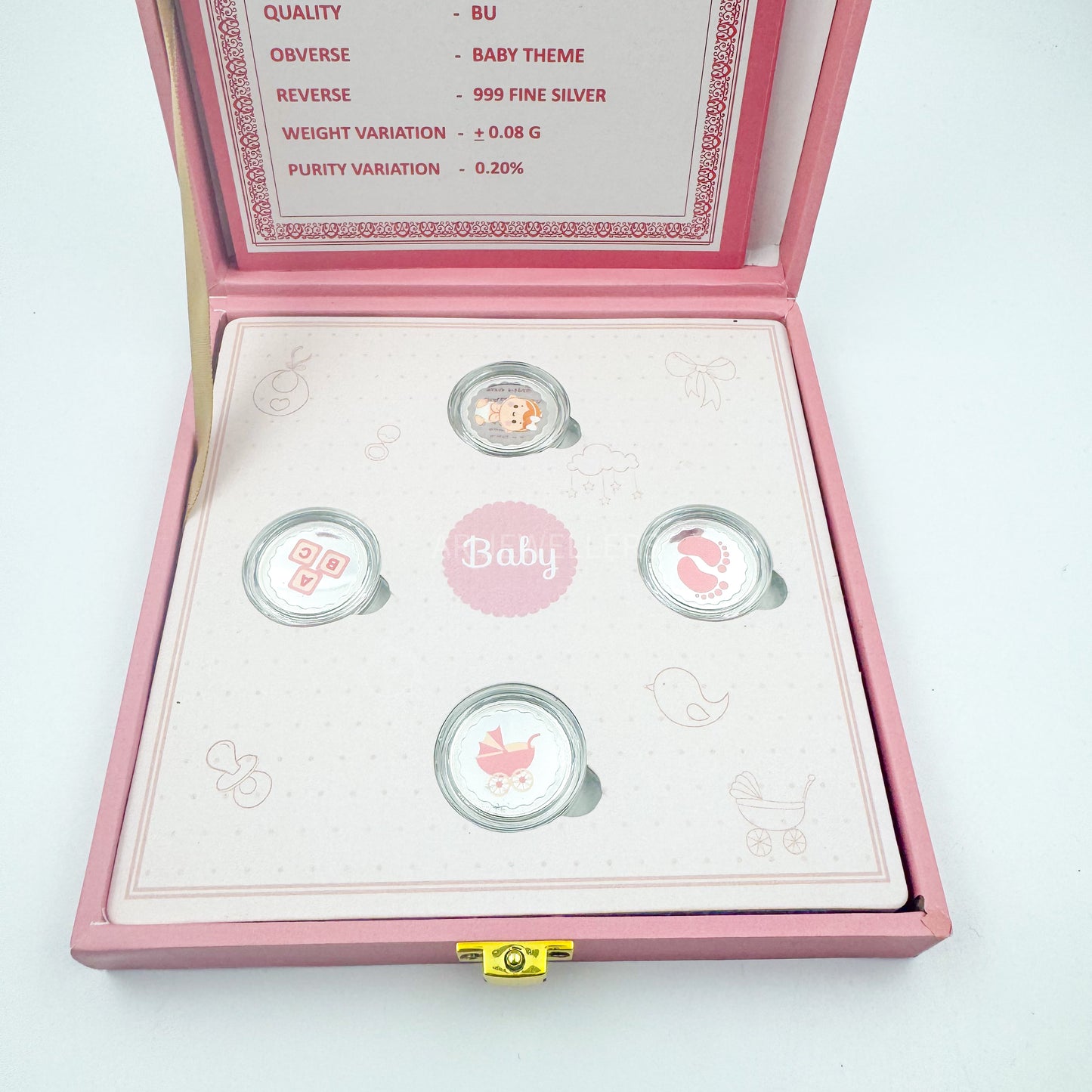 Pure Silver Baby Coin Set – Adorable 4 Coin Gift Box for Newborns | Perfect It's a Boy/Girl Baby Shower Keepsake | Cherish Birth Memories