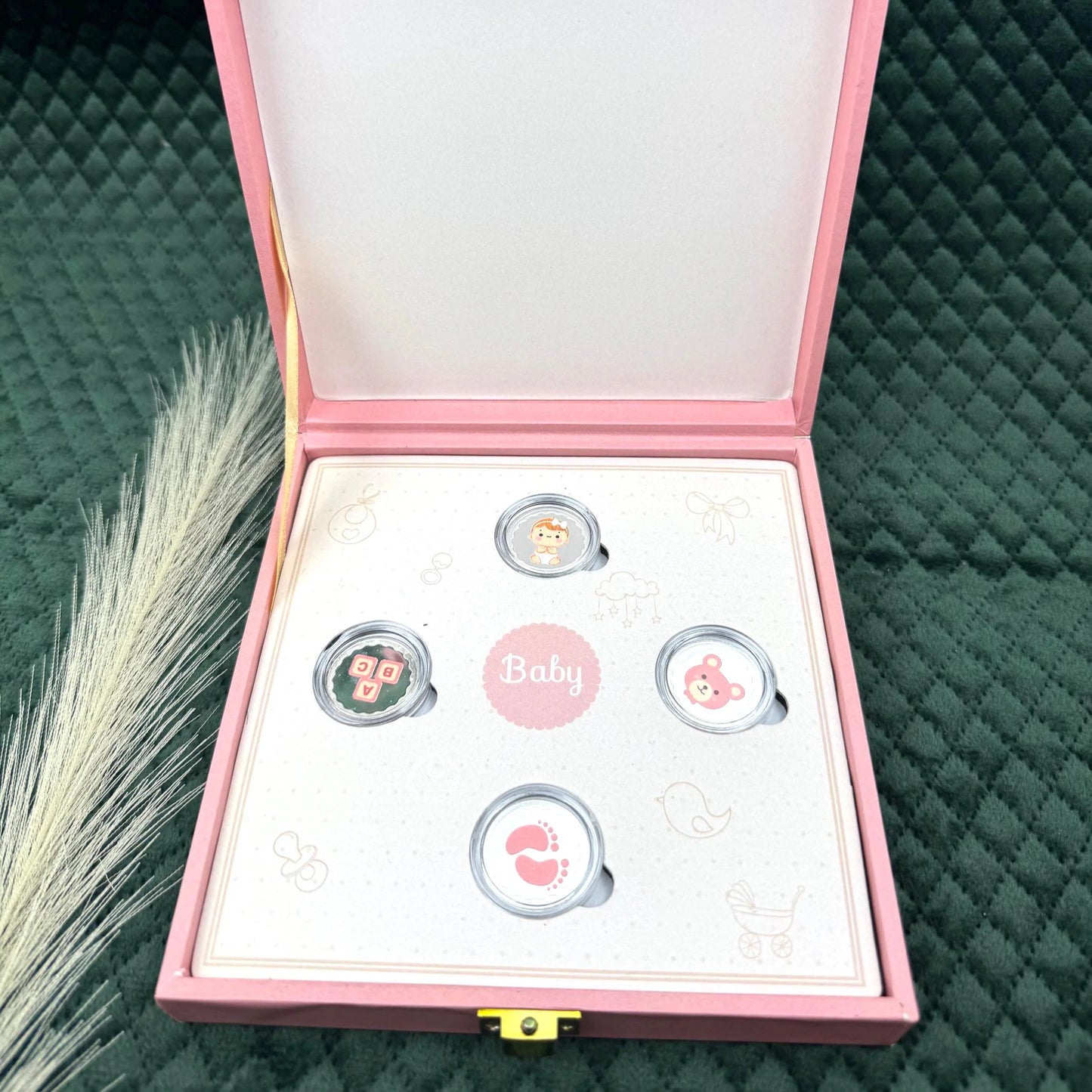 Pure Silver Baby Coin Set – Adorable 4 Coin Gift Box for Newborns | Perfect It's a Boy/Girl Baby Shower Keepsake | Cherish Birth Memories